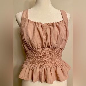She + Sky: pink mauve shoulder strap top; medium; worn once; excellent condition